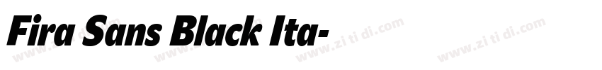 Fira Sans Black Ita字体转换